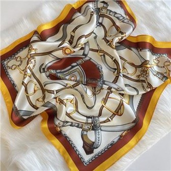 أزياء مخصصة طباعة وشاح حريري مربع فاخر